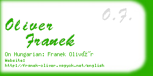 oliver franek business card